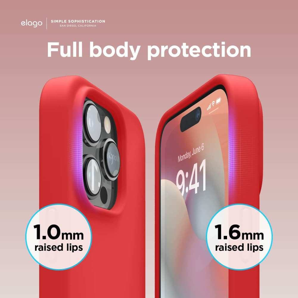 Soft Silicone Case за iPhone 14 Pro червен