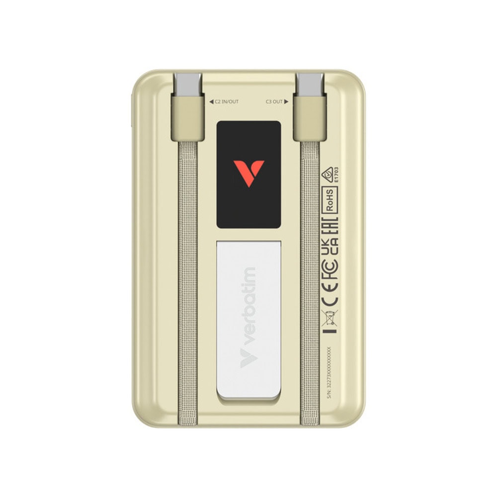 verbatim charge 'n' go two cable gold 32274