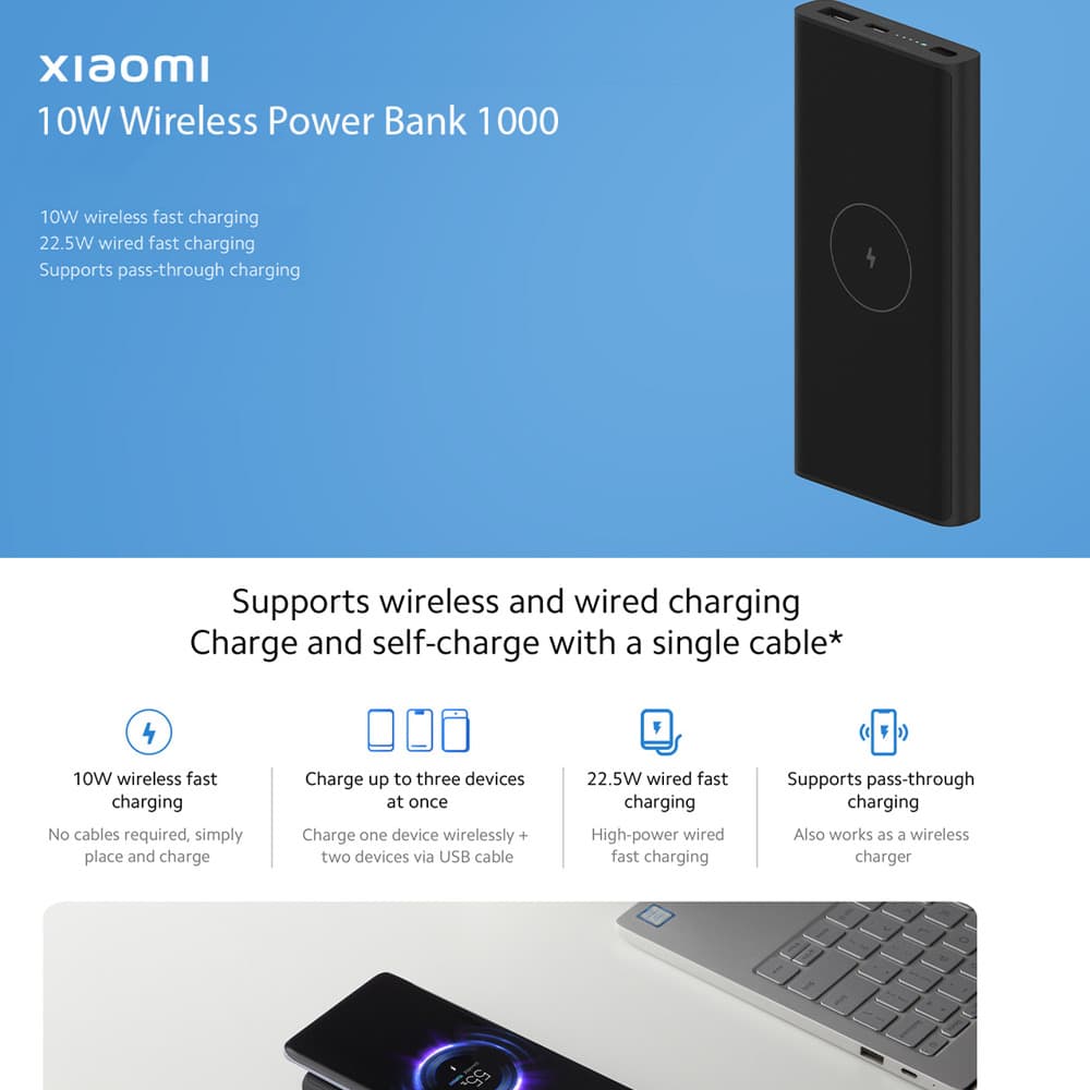 Xiaomi Mi 10W Wireless Power Bank BHR5460GL