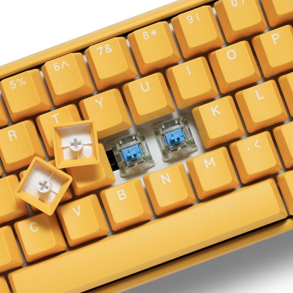 Клавиатура Ducky One 3 Yellow SF 65 MX Silver