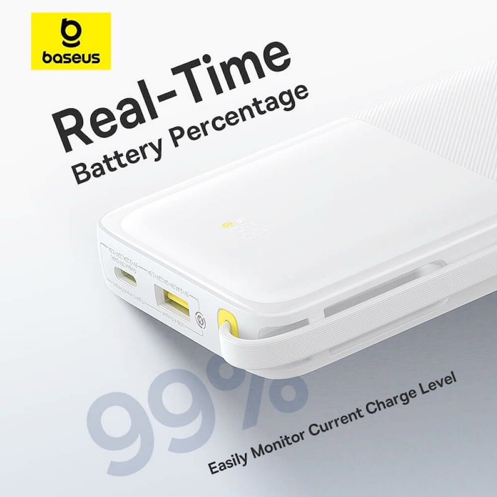 baseus bipow 2 20w 10000mah бял