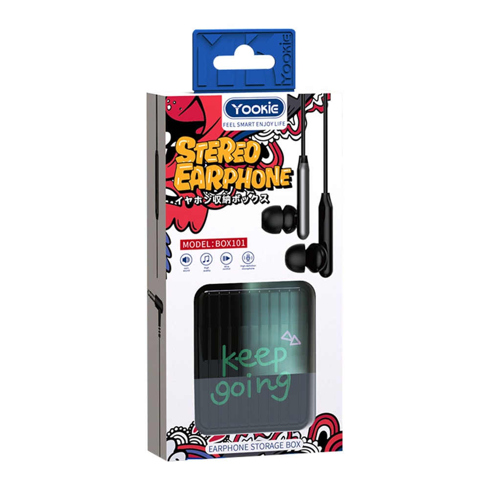 Слушалки yookie box101 jack 3.5mm 20651 бели