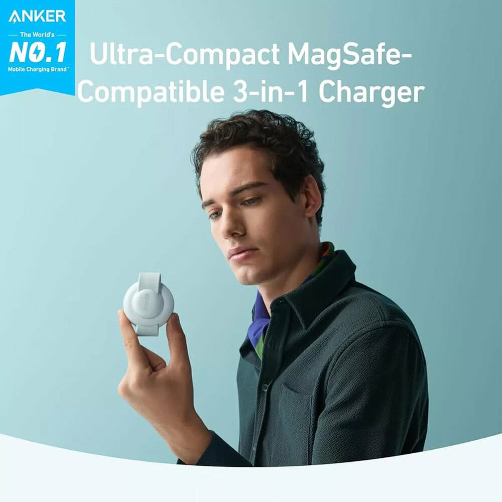 Anker MagGo 3-in-1 MagSafe Qi2 Green B25M8H61