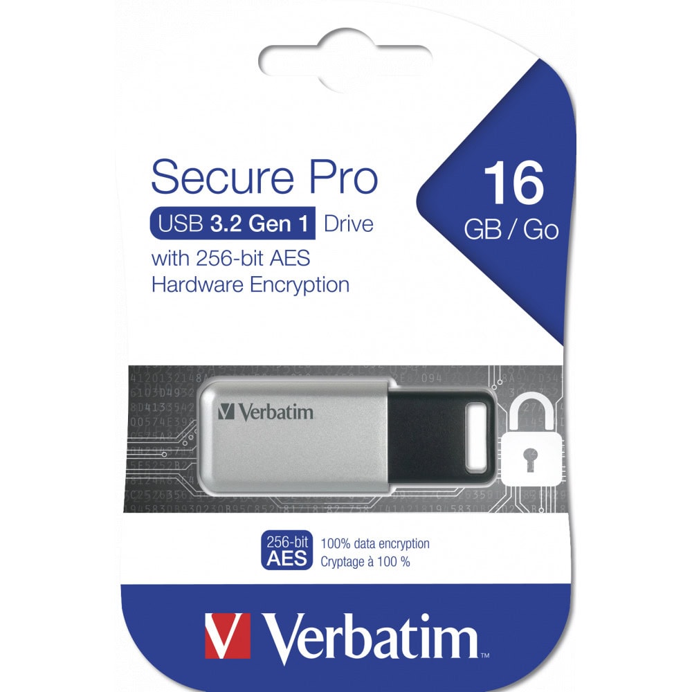 Verbatim 16GB USB 3.0 Secure Pro | JAR Computers Verbatim 16GB USB 3.0 Secure Pro