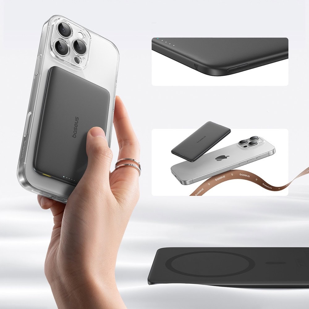 baseus picogo am41 ultra 5000mah 20w черен