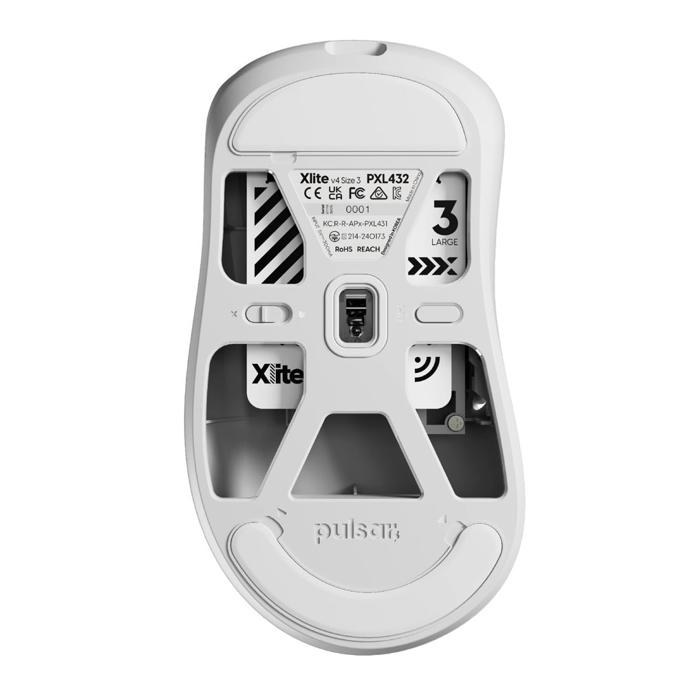 Мишка Pulsar v4 Size3 бяла
