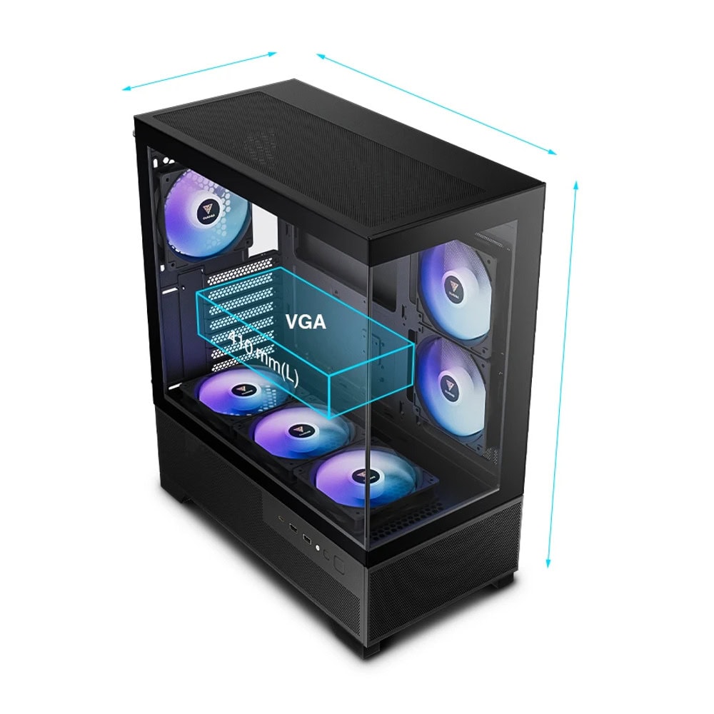 Gamdias AURA GC12 ARGB BK | JAR Computers Gamdias AURA GC12 ARGB BK