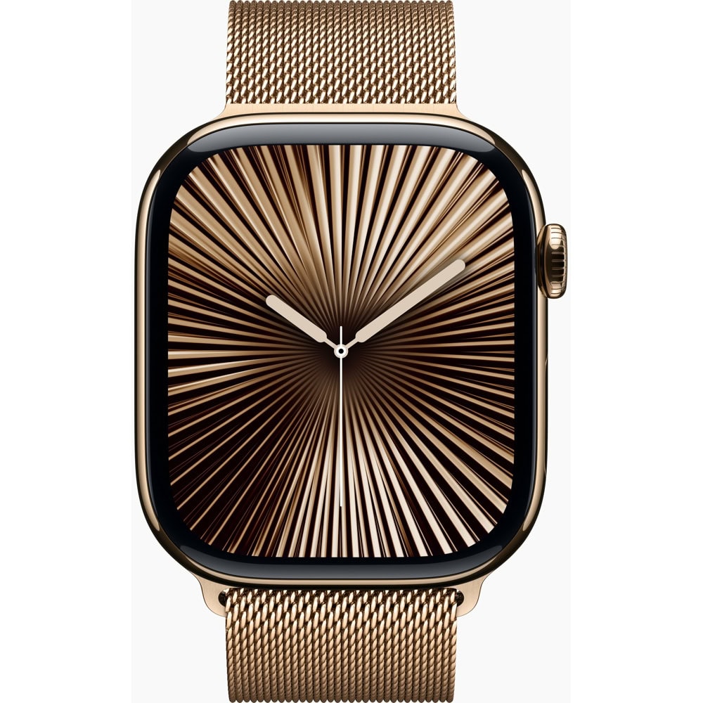 Apple Watch Series10 Cell 46mm Gold Titan Milanese