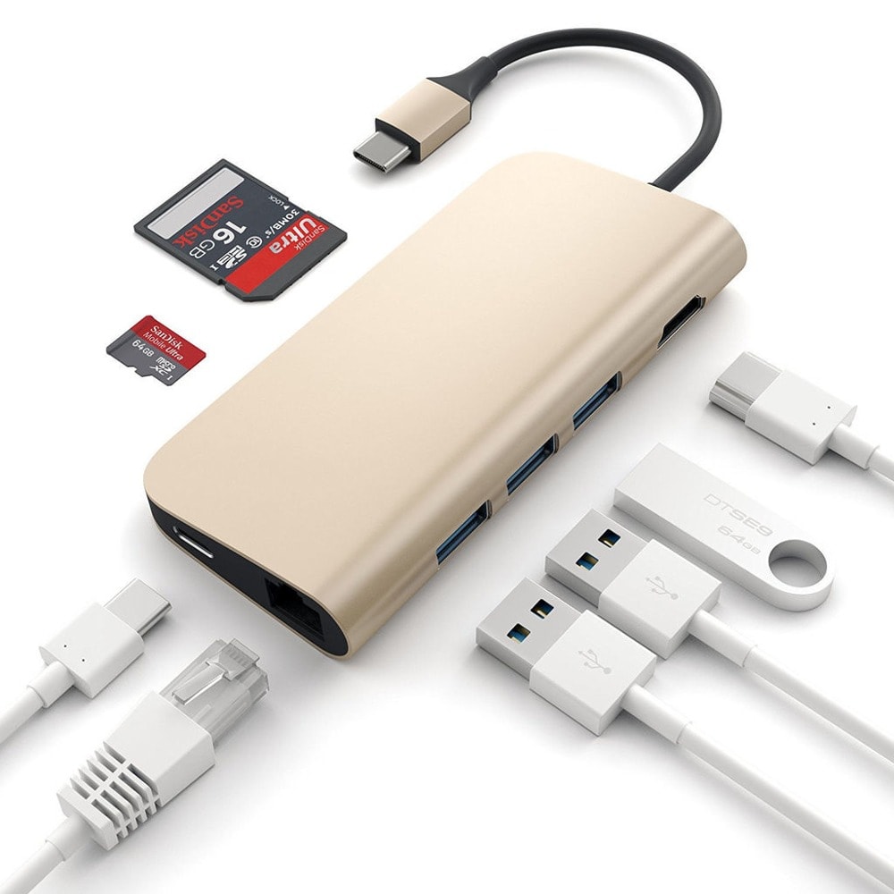 Satechi USB-C Aluminum Multiport Adapter ST-TCMAG