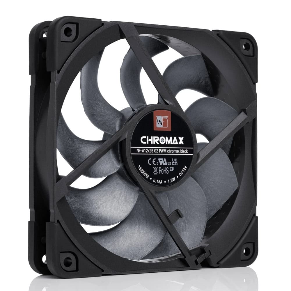 noctua nf-a12x25 g2 pwm chromax.black
