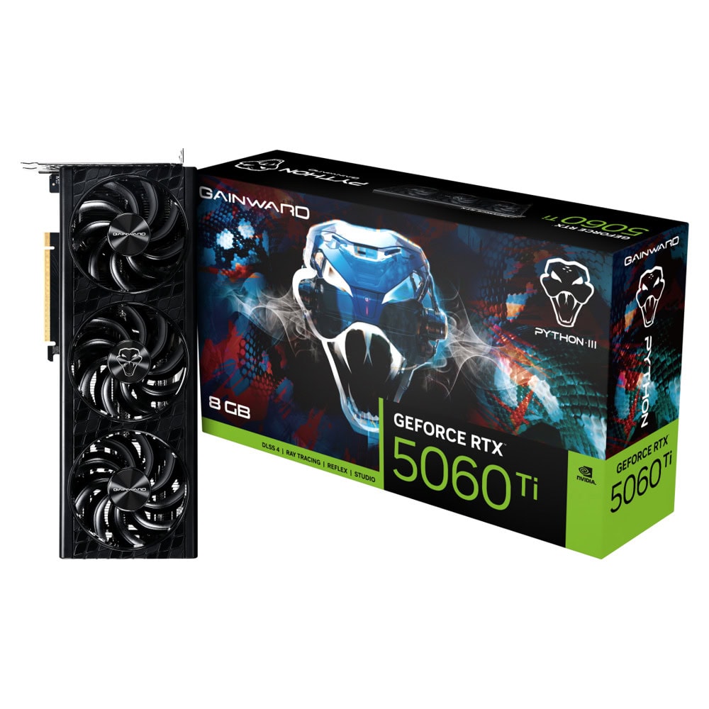 Gainward GF RTX 5060 Ti 8GB Python III | JAR Computers Gainward GF RTX 5060 Ti 8GB Python III