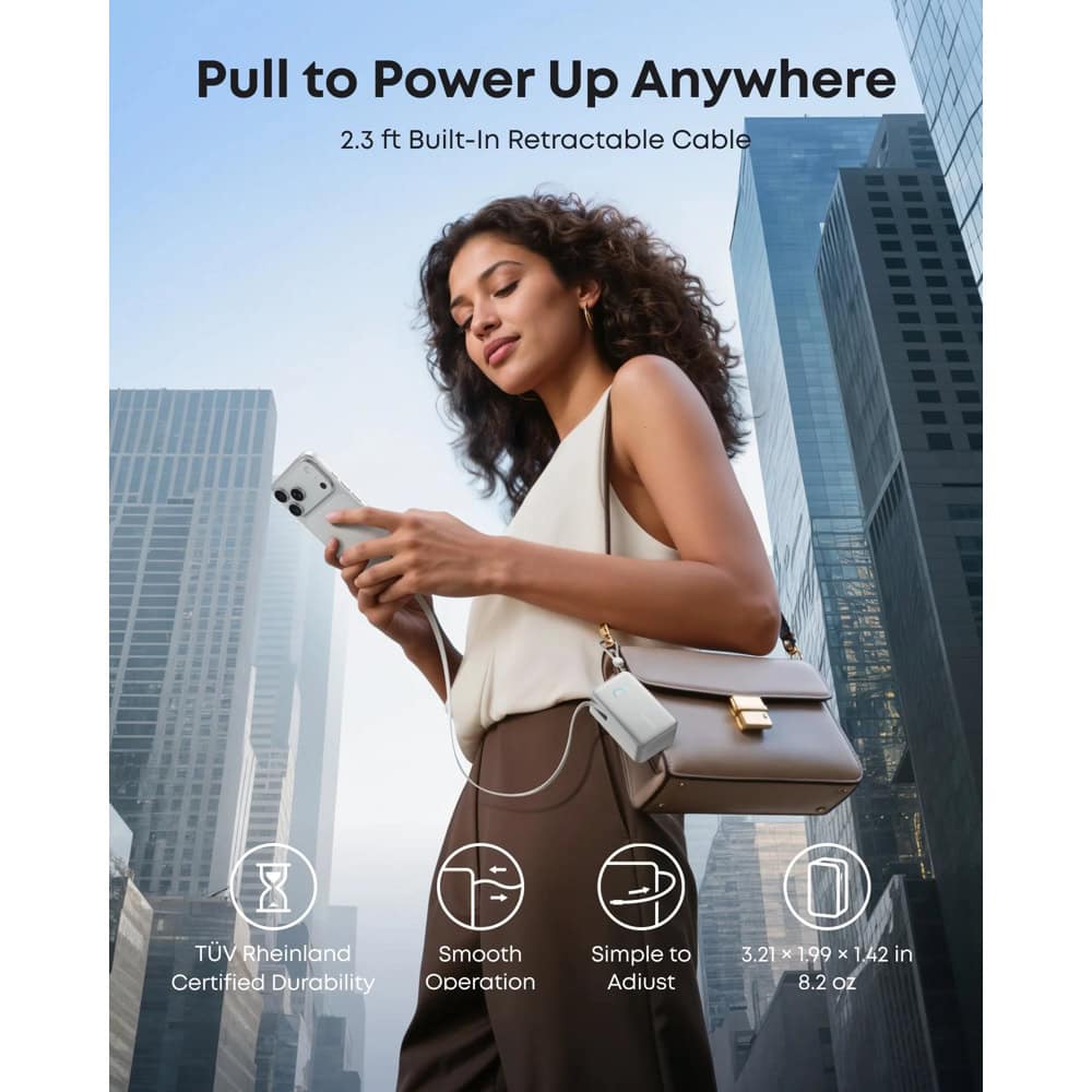 Anker Nano Power Bank 10K White A1638H21 | JAR Computers Anker Nano Power Bank 10K White A1638H21