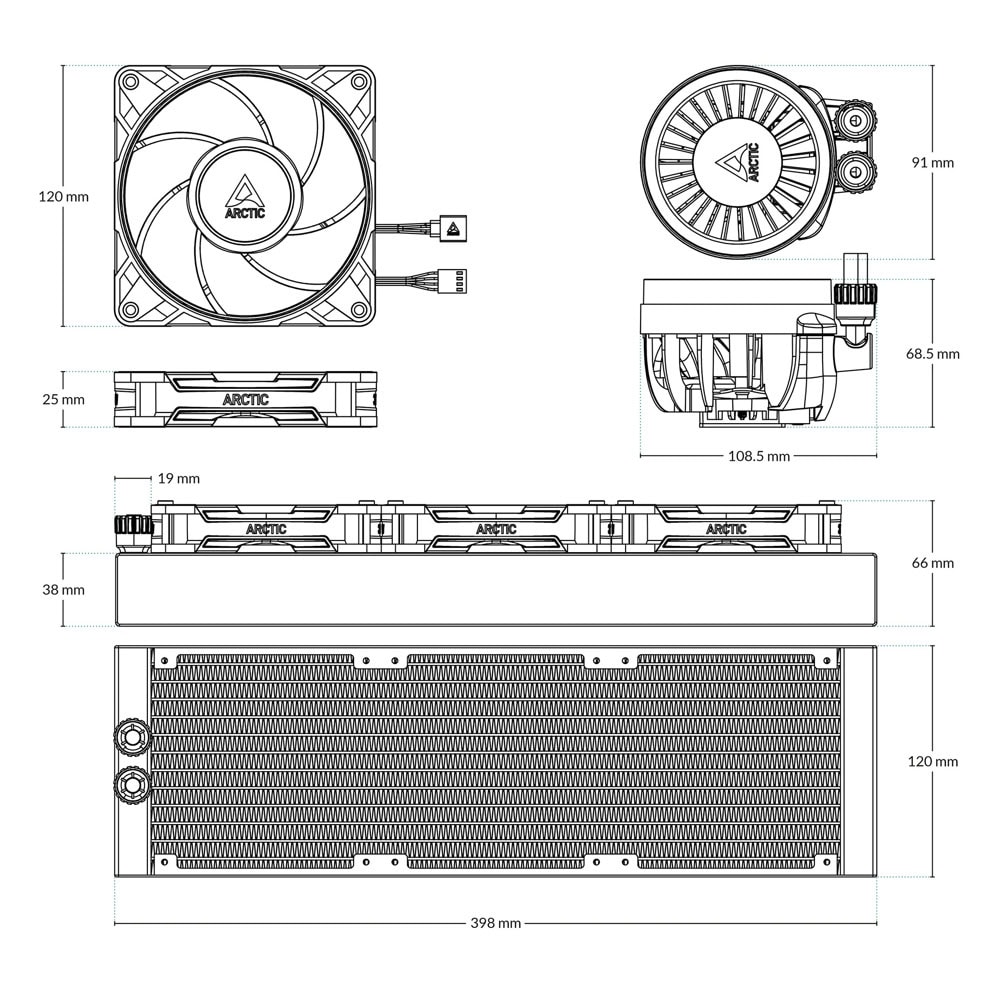 Водно охлаждане Arctic Freezer III Pro 360 A-RGB Р