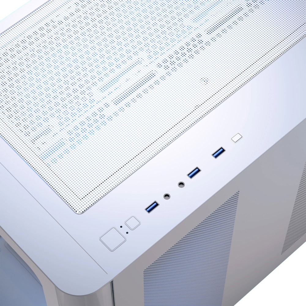 Кутия AeroCool P500C-G-WT-v1 бяла