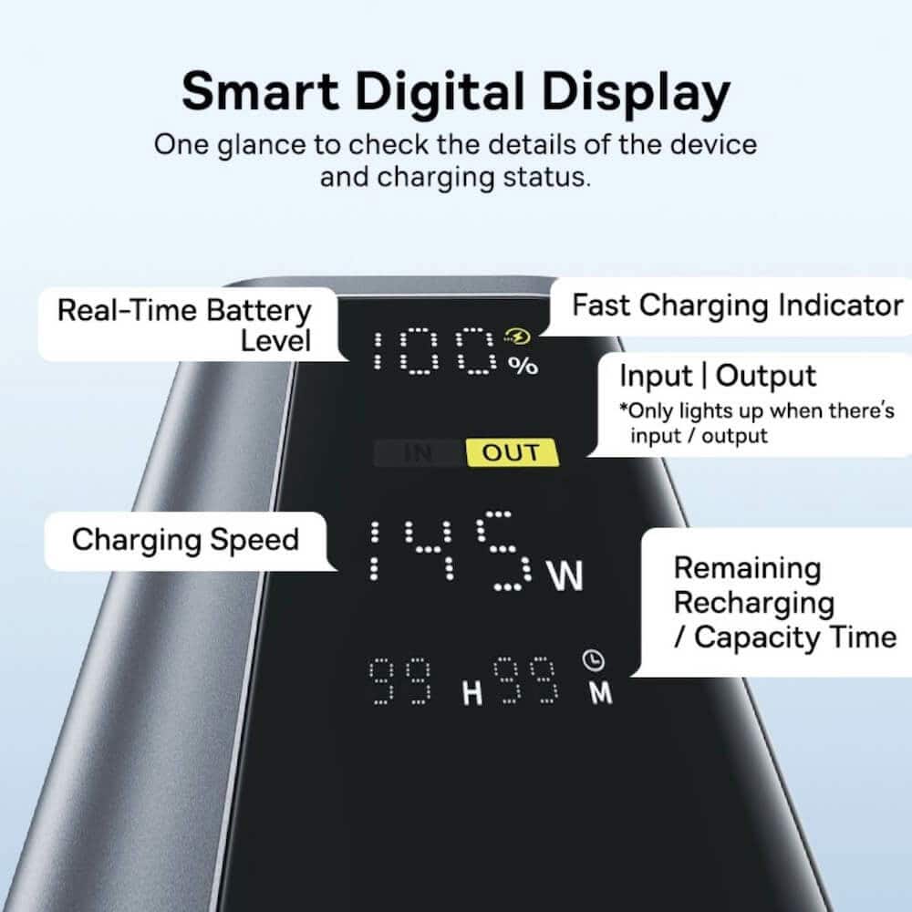 baseus energeek gp12 power bank тъмносив