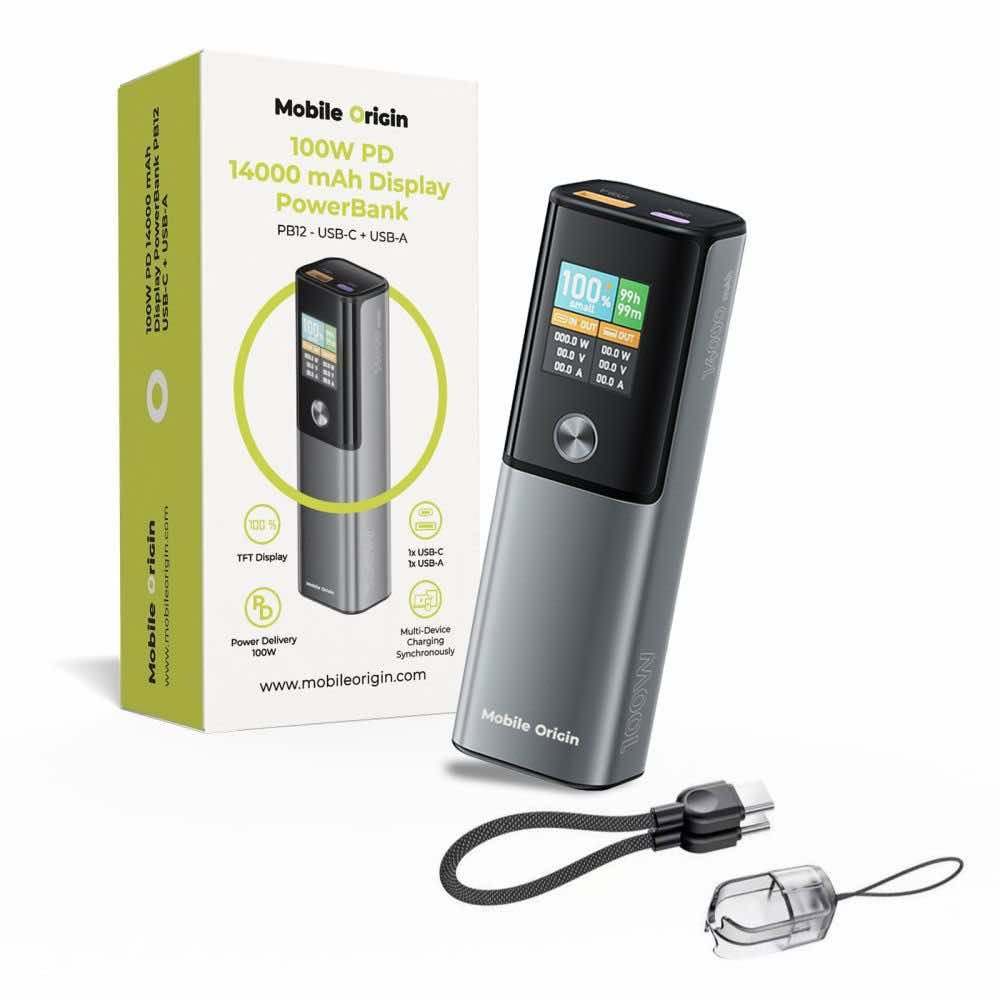 Mobile Origin PB12 Display Power Bank 100W PD