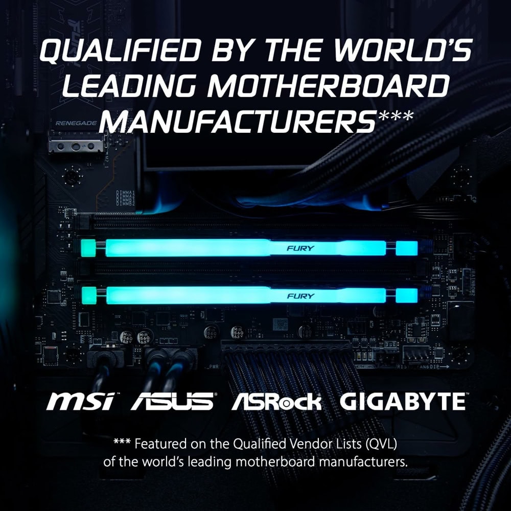 Kingston 2x16GB DDR5 6400MT/s Fury Beast RGB Black