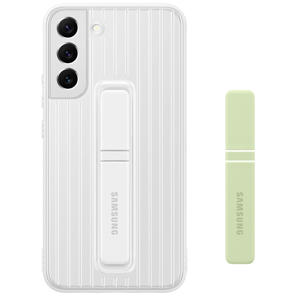 Samsung S22+ Protective Standing Cover White