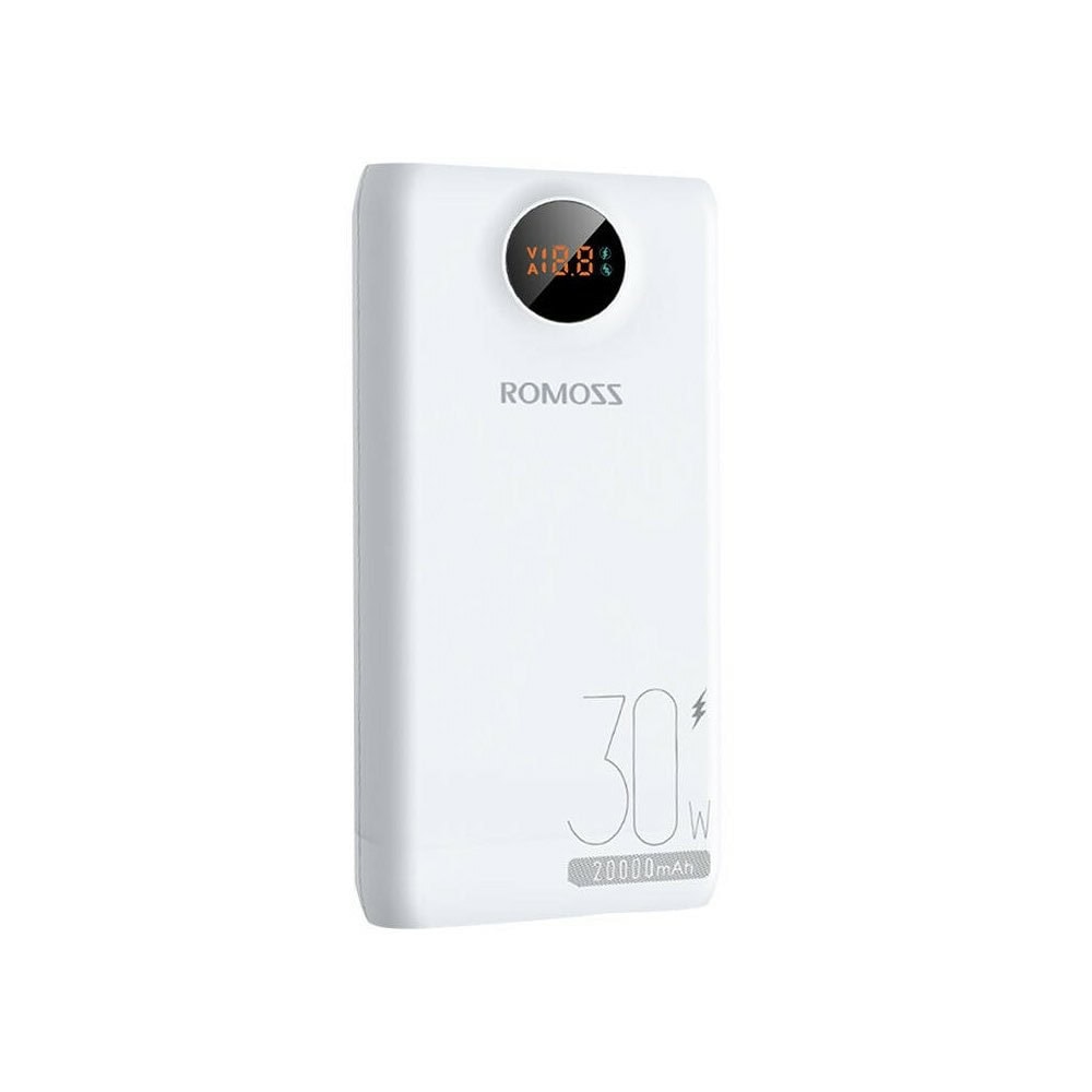 romoss sw20s pro digital display 20000 mah бял