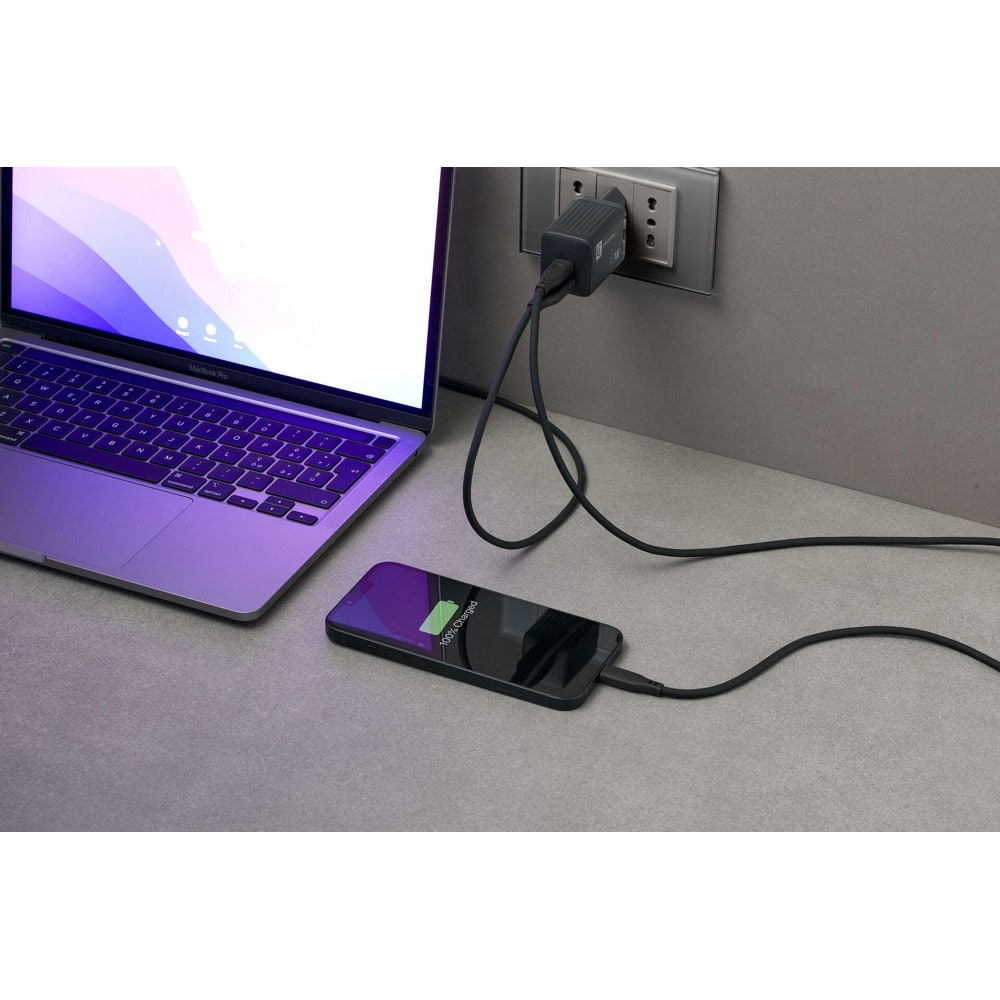 Зарядно 220V PD GaN USB, USB-C 45W