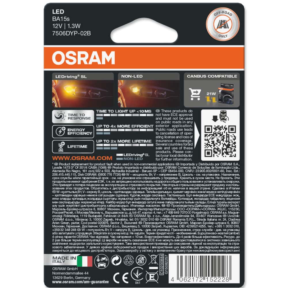 Osram 7506DYP 1.3W 50lm 7506DYP