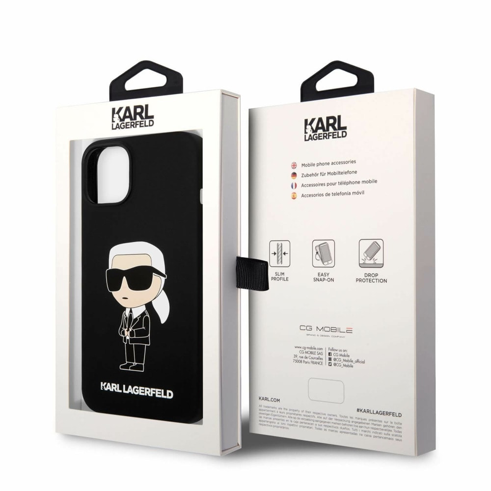 Liquid Silicone Ikonik NFT за iPhone 14 черен