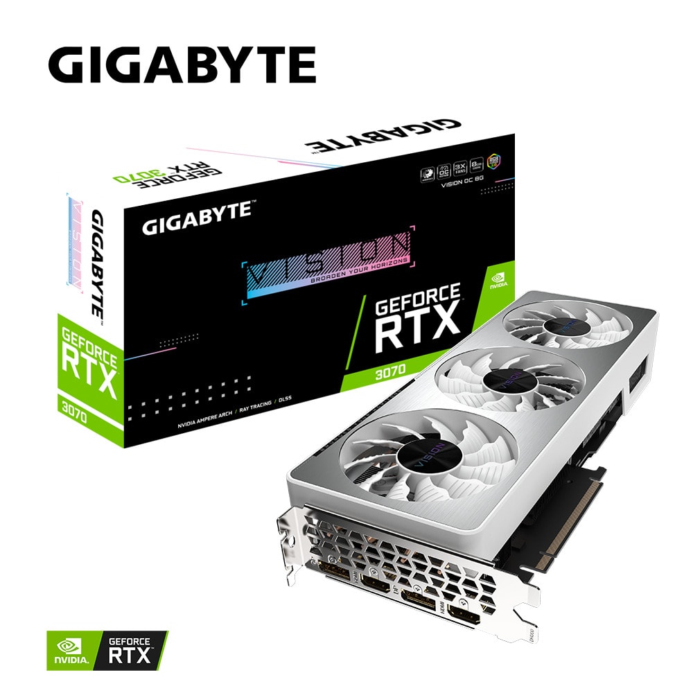 GF RTX 3070 Vision OC 8GB GDDR6 rev. 2.0 (LHR)