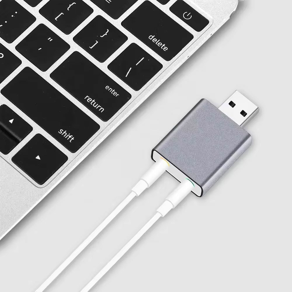 DeTech 7.1 USB-C 2x Jack 3.5mm 17857