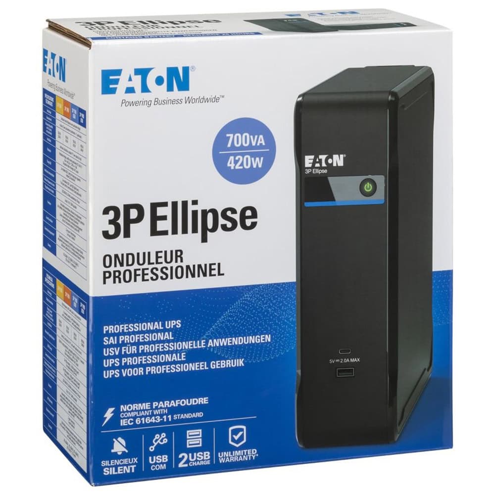 Eaton 3P Ellipse 700 USB DIN 3P700UD