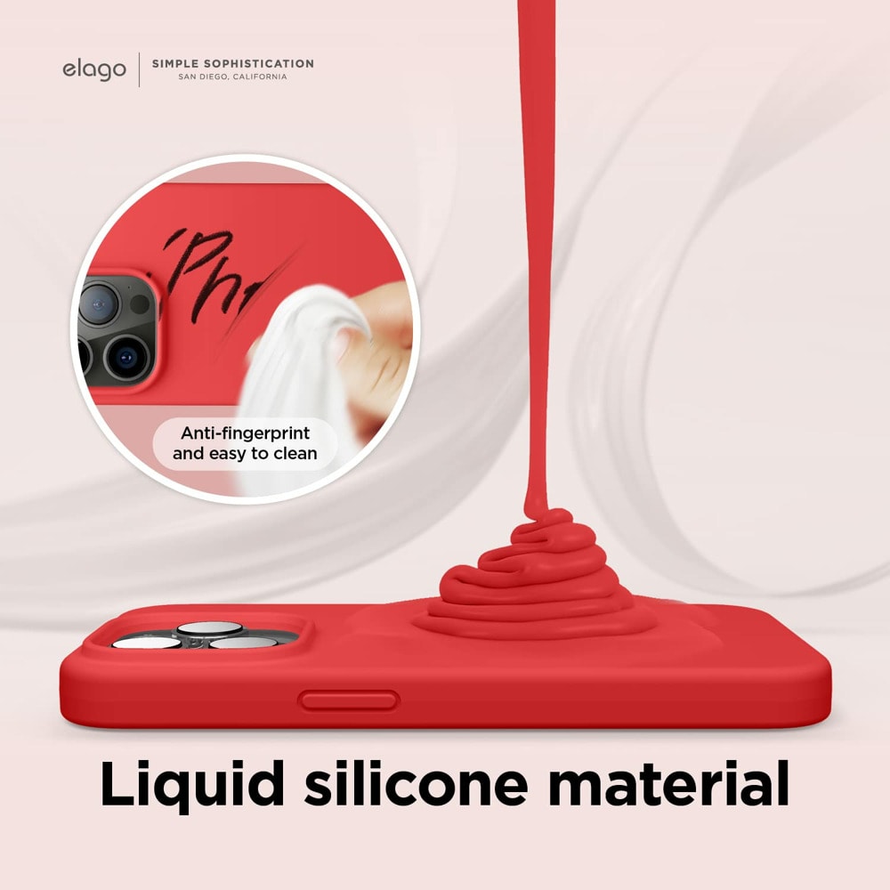 Soft Silicone Case за iPhone 14 Pro червен