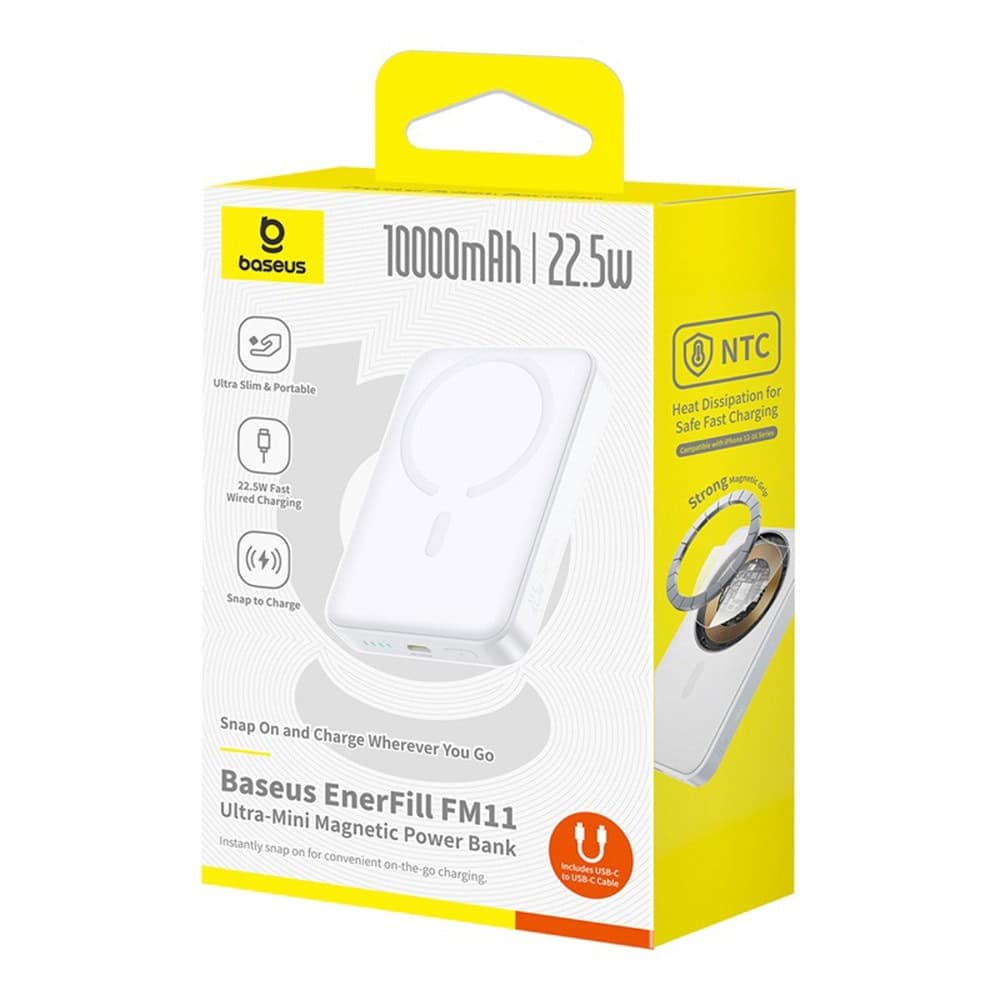 baseus enerfill fm11 10000 mah 22.5w бял