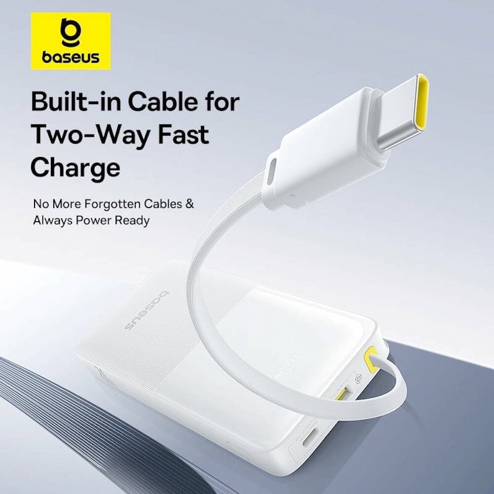baseus bipow 2 20w 10000mah бял