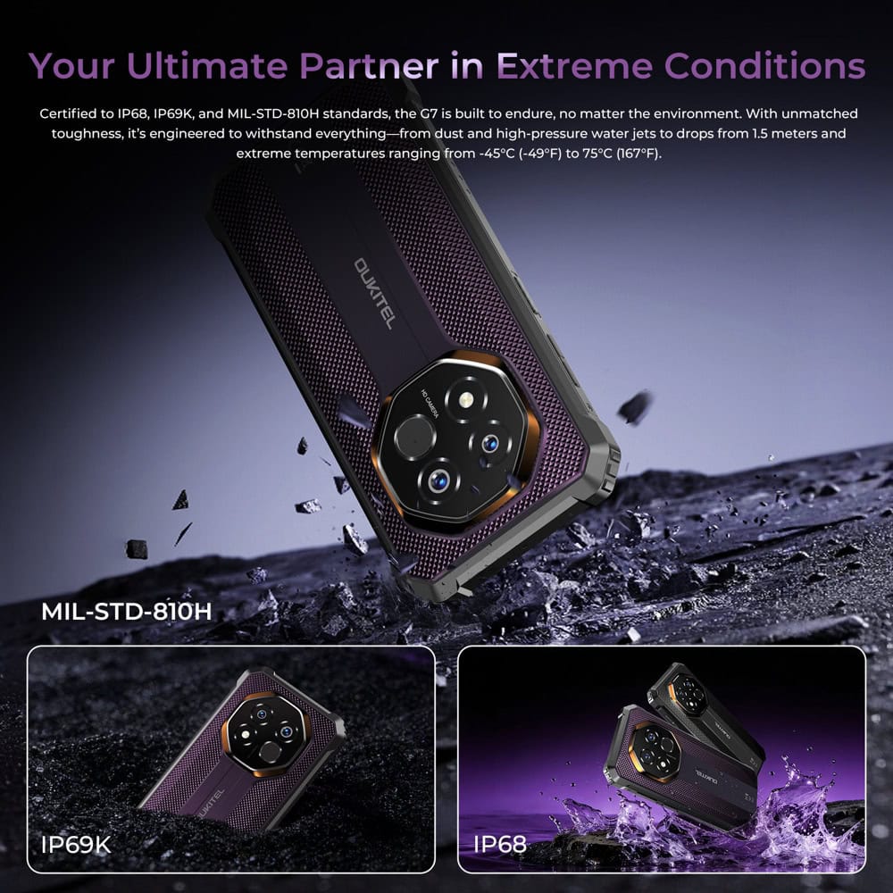 Oukitel G7 4G 64GB/4GB Purple | JAR Computers Oukitel G7 4G 64GB/4GB Purple