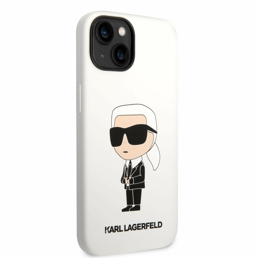 Liquid Silicone Ikonik NFT за iPhone 14 бял