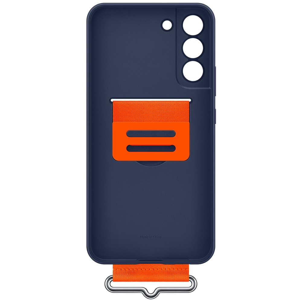 Samsung S22+ Silicone Cover with Strap Navy