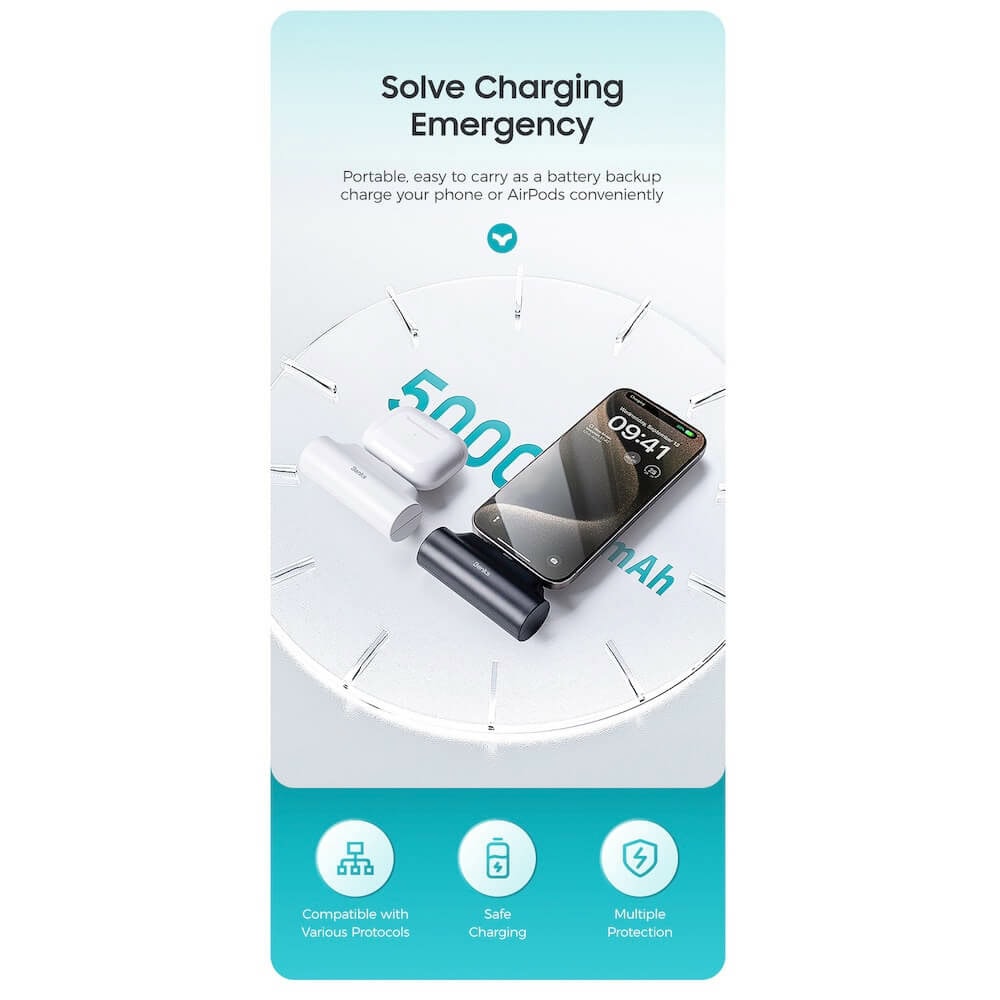 benks pb15 mini 5000mah 10w бял