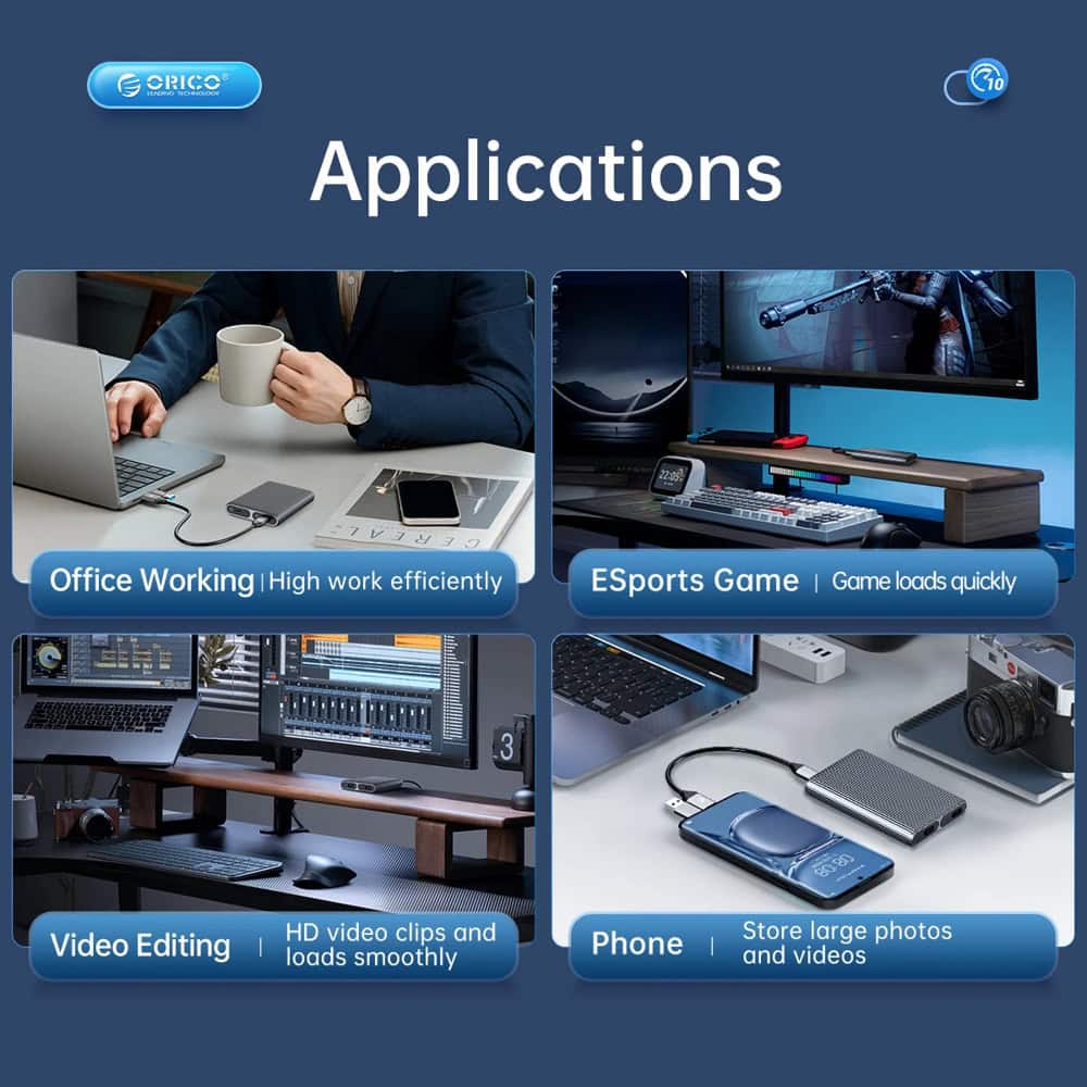 Кутия Orico AM2C3-2N-GY