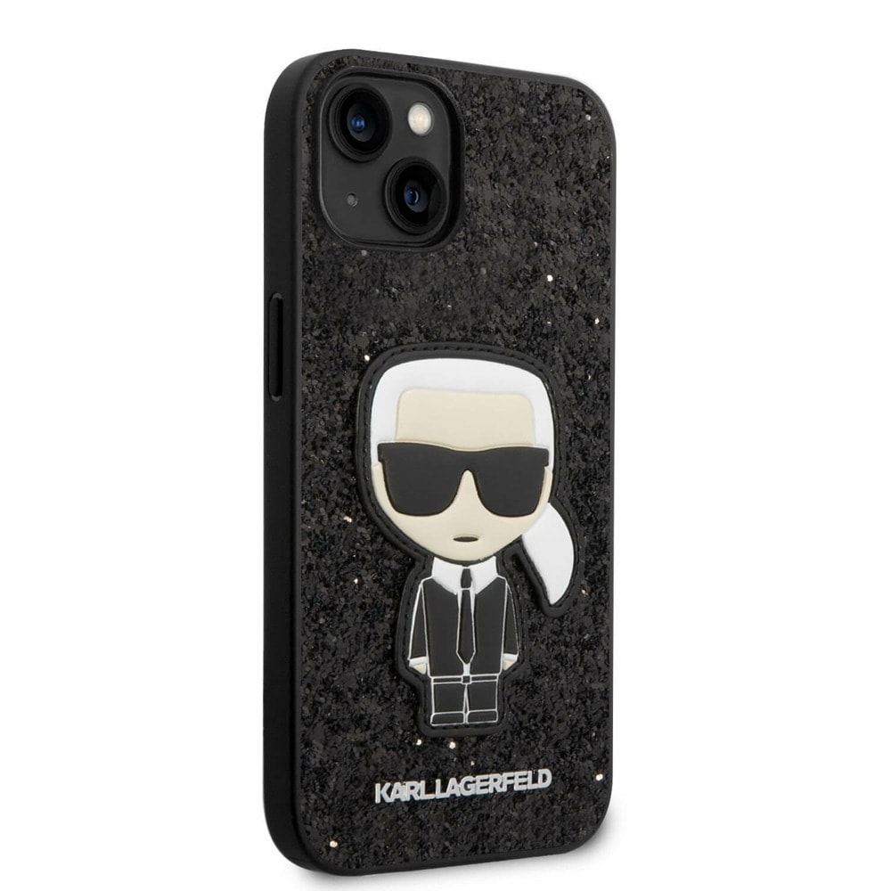 Glitter Flakes Ikonik за iPhone 14 черен