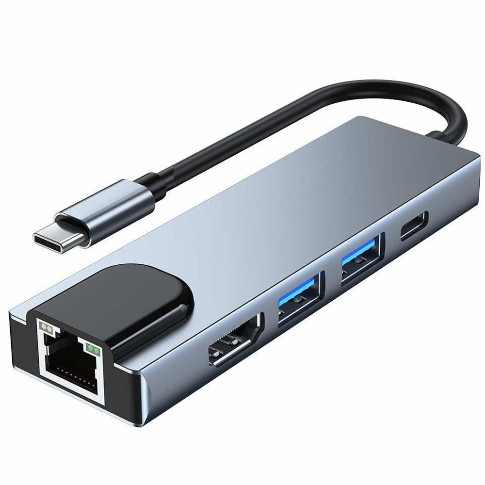 Tech-Protect USB-C Hub 5in1 v3 THP808GRY