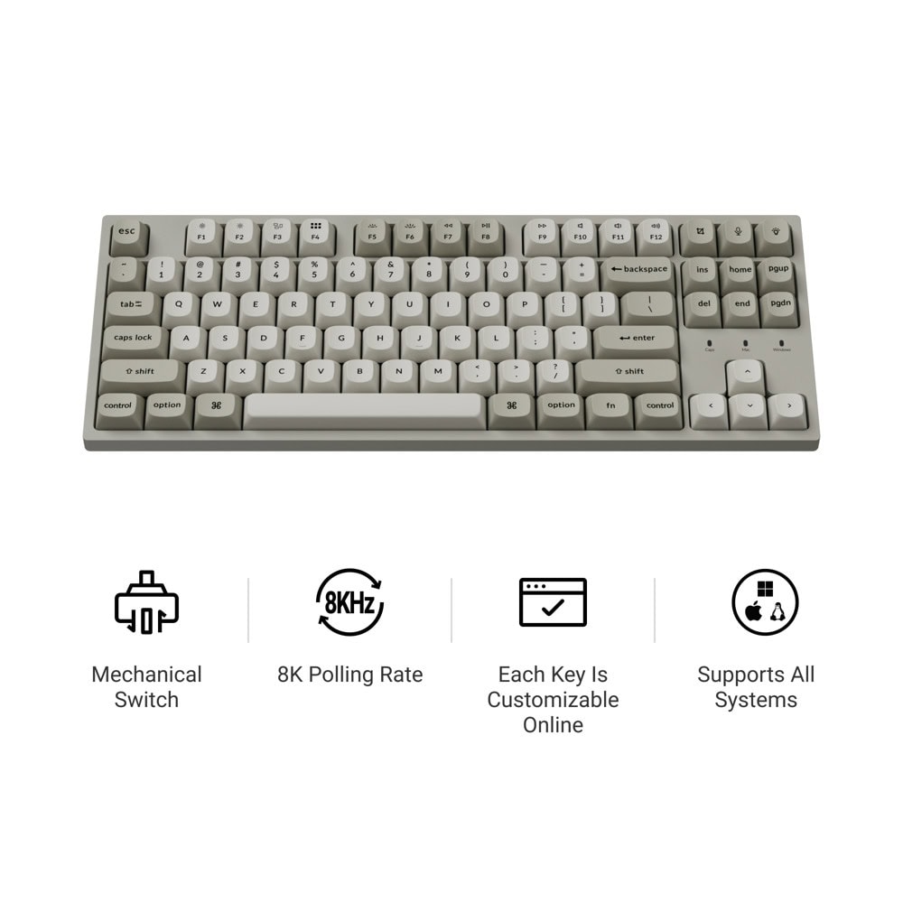 keychron c1 pro 8k qmk super brown switch