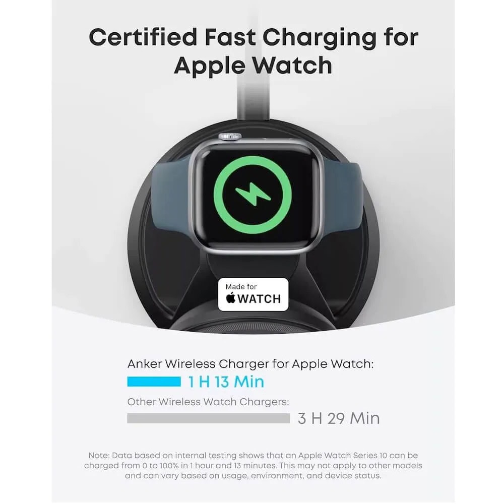 Anker MagGo 3-in-1 MagSafe Qi2 15W Black | JAR Computers Anker MagGo 3-in-1 MagSafe Qi2 15W Black