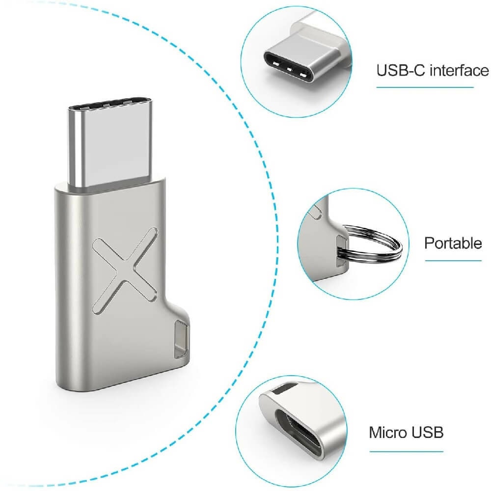 3 броя адаптер microUSB към USB-C