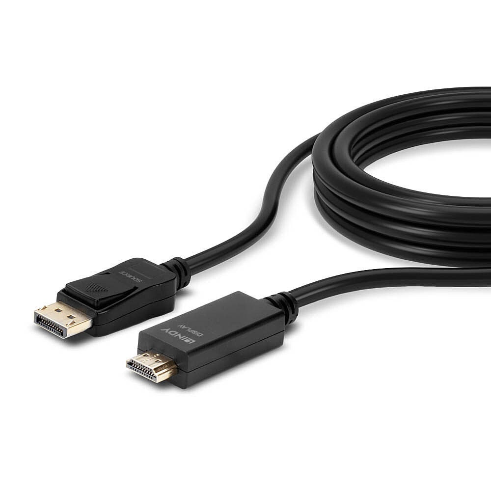 Кабел LINDY LNY-36923 DisplayPort to HDMI | JAR Computers Кабел LINDY LNY-36923 DisplayPort to HDMI