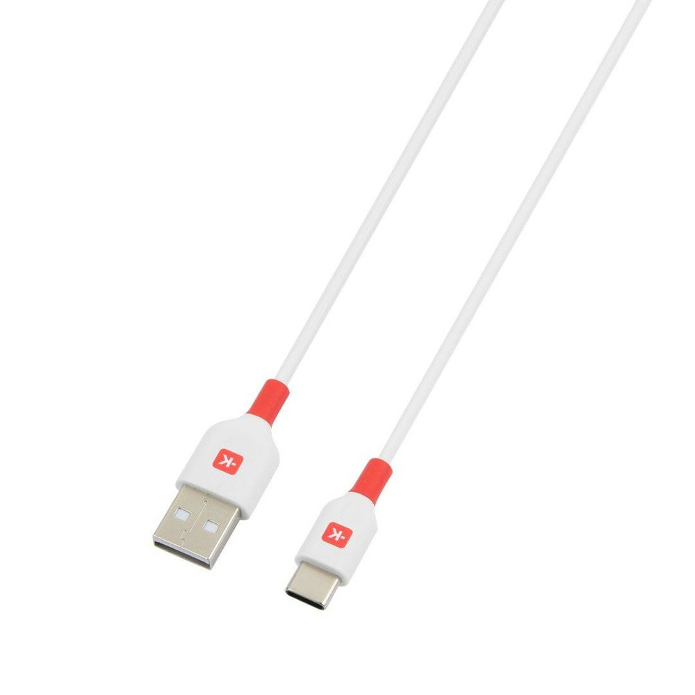 Skross USB-C - USB-A 2.0 мъжко, 1.2м, Бял