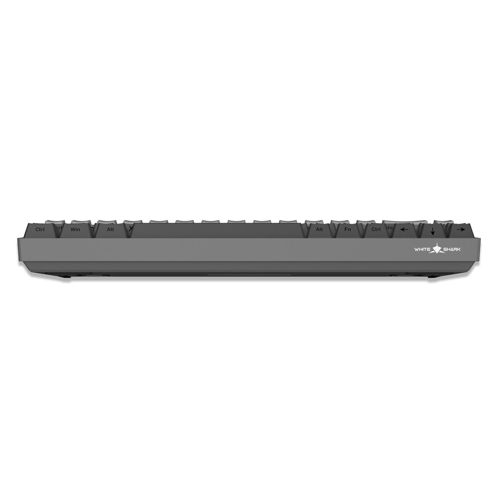 white shark nunchaku red switches grey