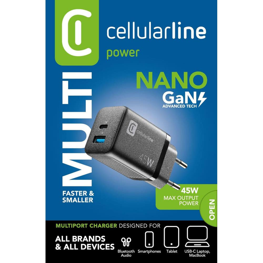 Зарядно 220V PD GaN USB, USB-C 45W