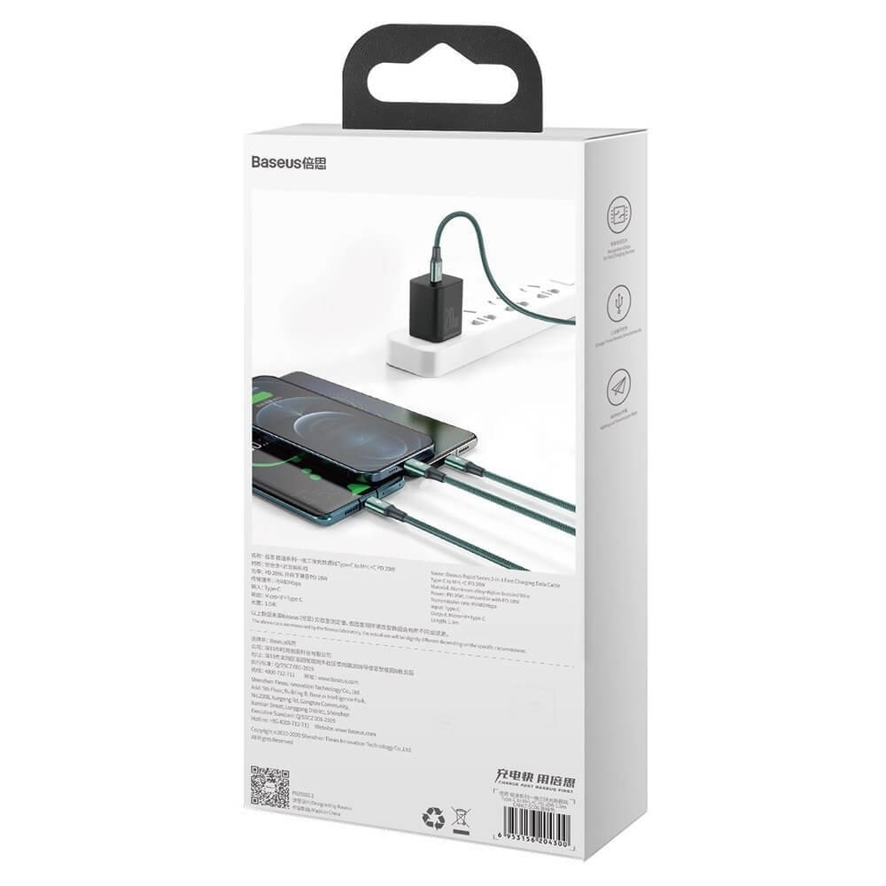 Baseus Rapid 3-in-1 USB Cable CAMLT-SC06
