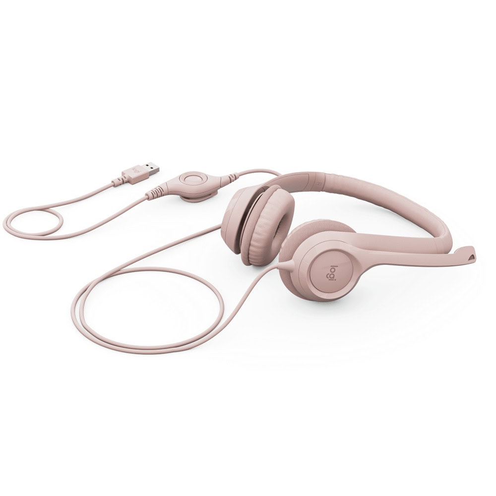 Logitech H390 USB Computer Headset - ROSE