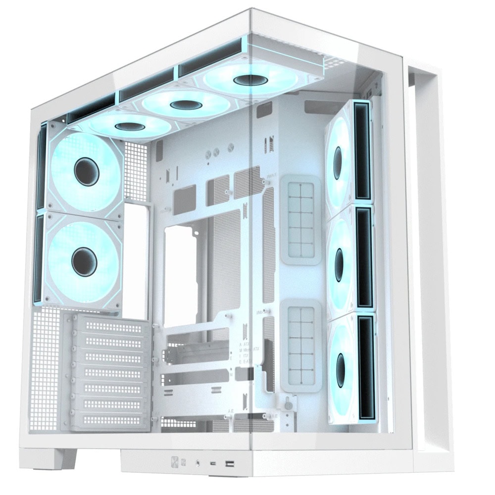кутия xigmatek aqua 7 arctic 8 argb fans en49033
