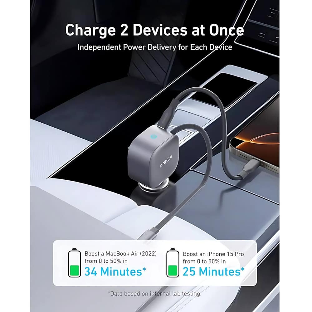 Anker Nano 75W Car Charger A2738HA2 | JAR Computers Anker Nano 75W Car Charger A2738HA2